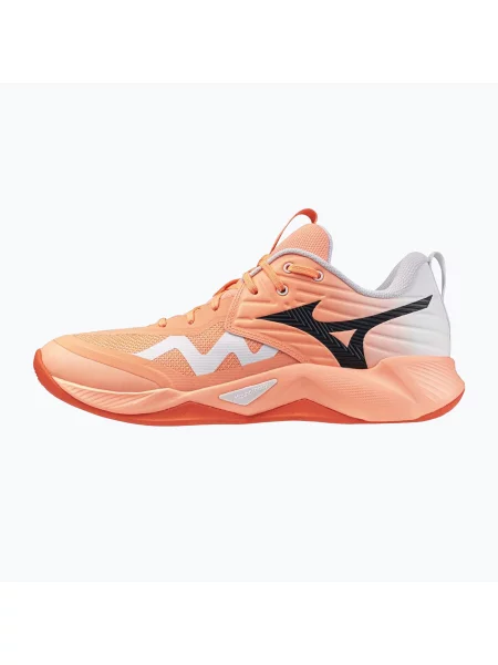 Volejbalové boty Mizuno Wave Momentum Pro flamingo coral/carbon/white bílé