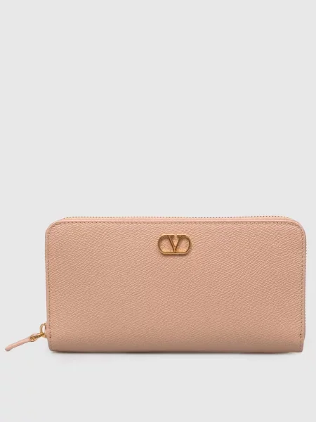 Кожаный кошелек Valentino бежевый