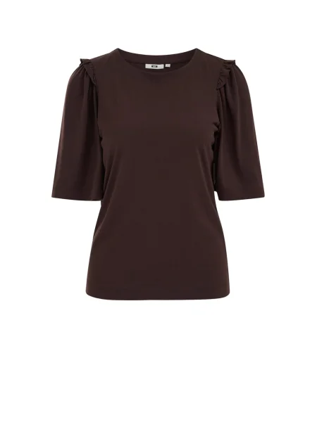 WE Fashion Tricou închis maro