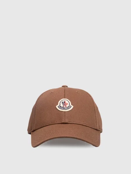 Кепка з логотипом Moncler коричнева