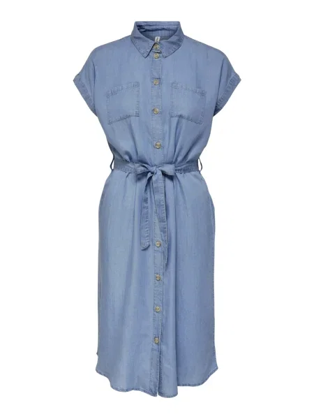 ONLY Rochie tip bluză Pema denim albastru