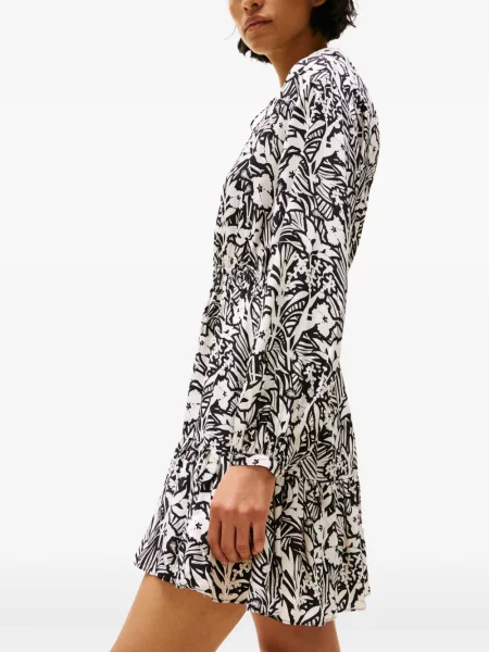 Rochie mini Tommy Hilfiger cu model floral cu imagine alb