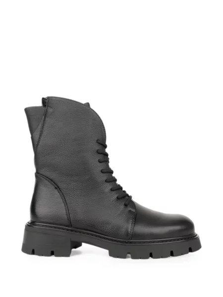 Botine Linda Baumann cu șireturi din dantelă chunky negru