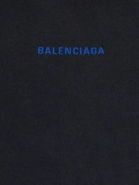 Суичър с качулка Balenciaga бродиран черно
