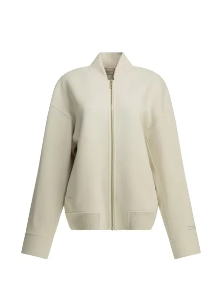 Geacă bomber Sportmax de lână alb