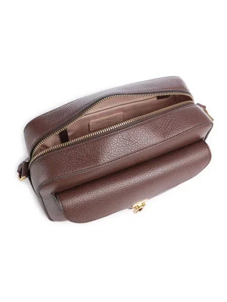 Torebka crossbody Coccinelle skórzana brązowa