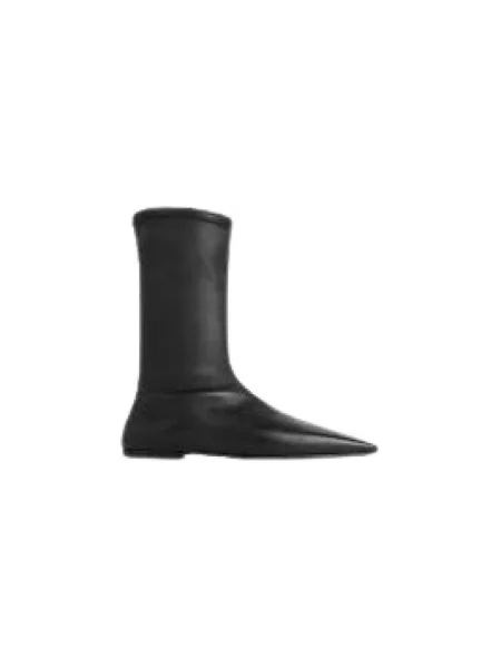 Buty do kostki Toteme skórzane czarne