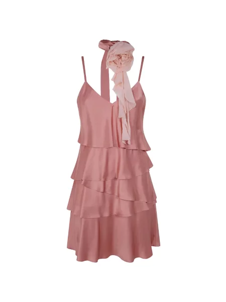 Sukienka mini Blugirl wiązana garniturowa różowa