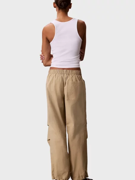 Брюки Calvin Klein Jeans бежевые