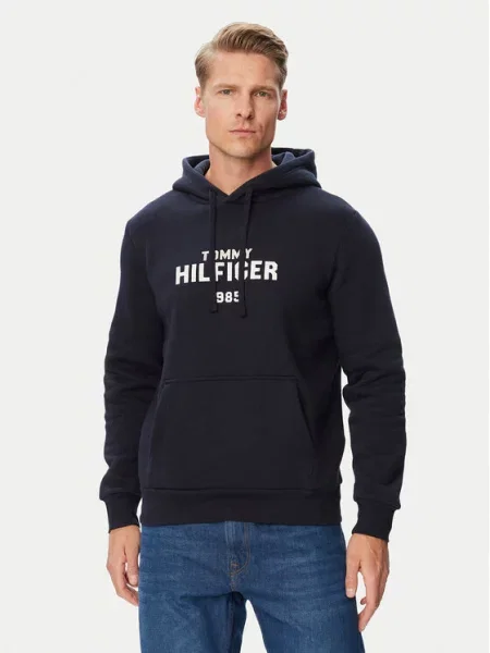 TOMMY HILFIGER Sweater majica noćno plava bijela