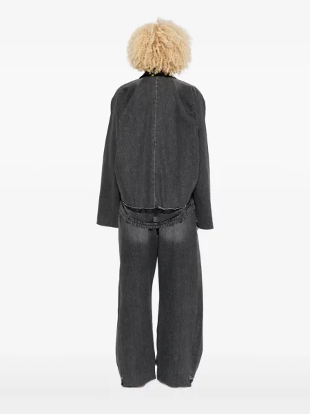 Geacă de blugi Litkovska din piele gri