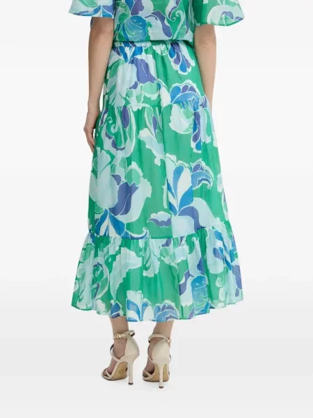 Fustă Morgan cu model floral cu imagine verde