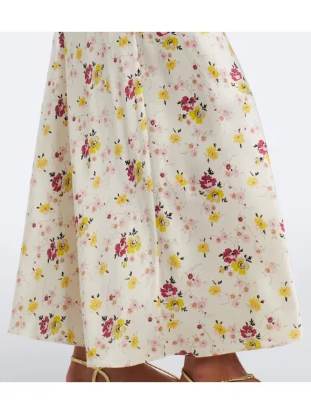 Rochie maxi Dôen din satin alb