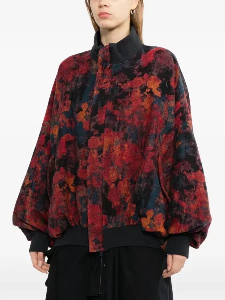 Gėlėtas raštuotas striukė Yohji Yamamoto raudona