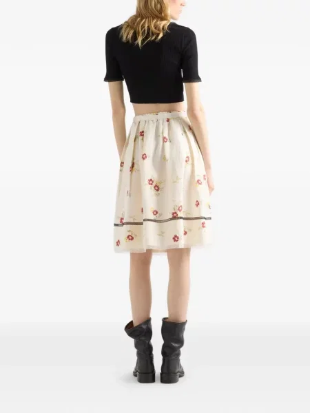 Decupat tricou Prada negru