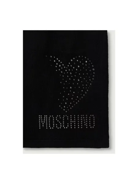 Moschino szalik wełniany czarna