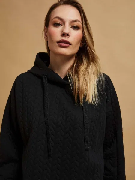 Hanorac cu glugă Marisse negru