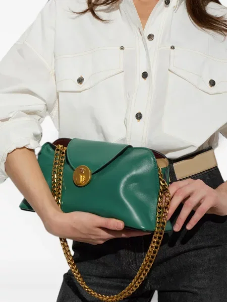 Geantă Versace din piele verde