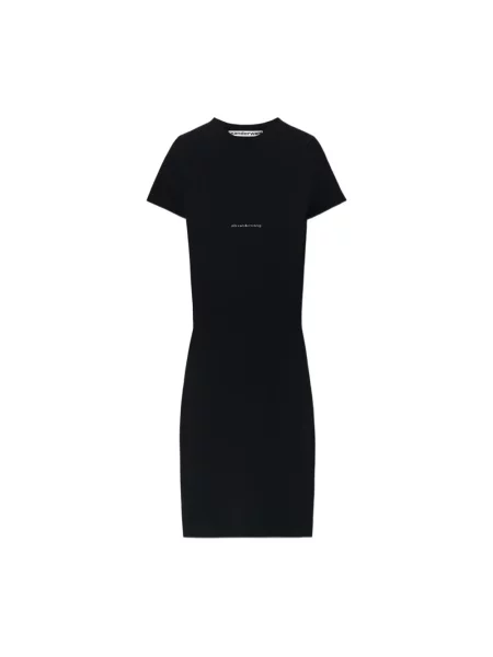 Mała mały sukienka mini Alexander Wang z krótkim rękawem czarna
