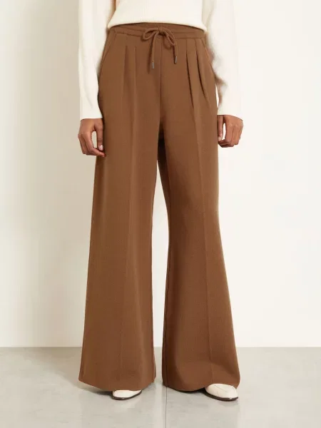 Max Mara Pletené Kalhoty Funale S Kašmírem hnědá