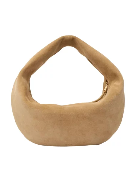 Torebka hobo Khaite skórzana beżowa