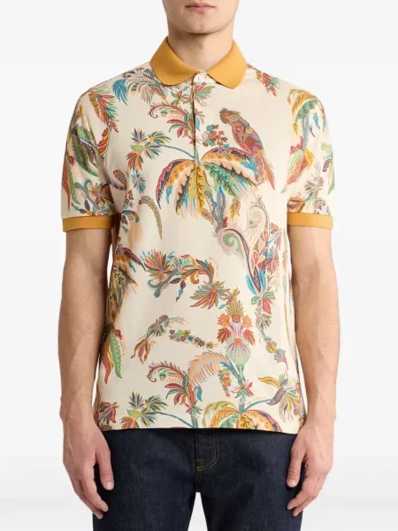 Tricou polo Etro galben