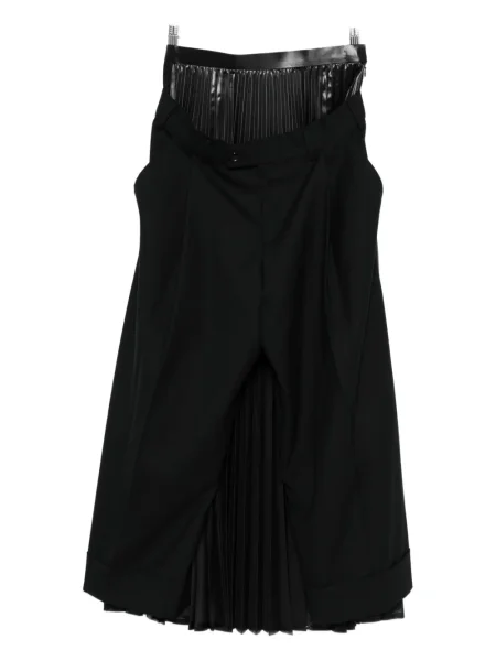 Spodnie Junya Watanabe wełniane plisowane czarne