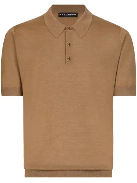 Polo Dolce & Gabbana de mătase maro