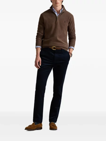 Μικρός κασκέτο Polo Ralph Lauren με χαμηλή μέση υφαίνω διαγωνίως πράσινο