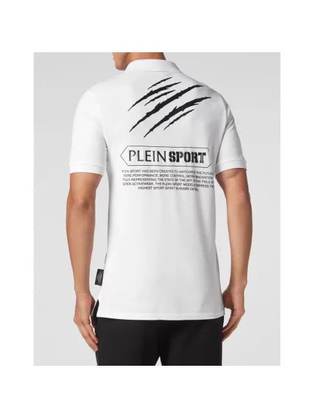 Koszulka polo Plein Sport biała