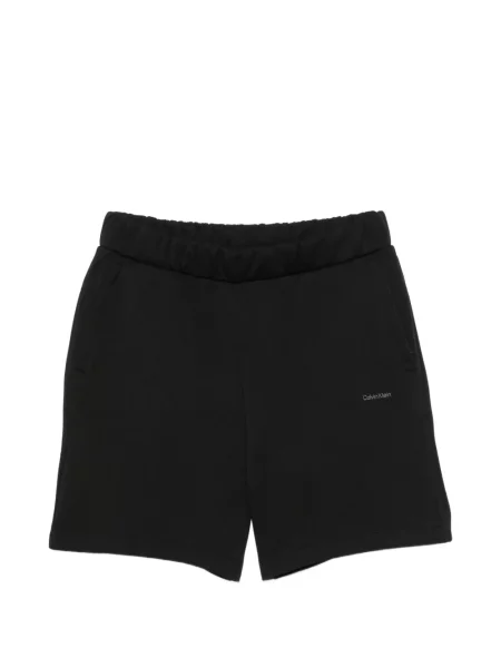 Pantaloni scurți Calvin Klein cu imagine din jerseu negru