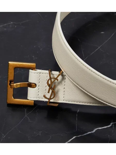 Curea Saint Laurent din piele bej