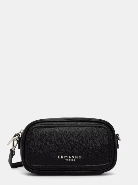 ERMANNO Firenze torebka crossbody z imitacji skóry czarna
