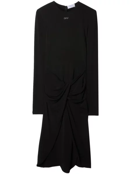 Rochie midi Off-white până la genunchi de costum alb