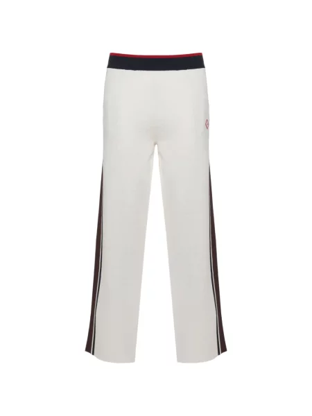 Pantaloni Casablanca cu dungi alergare alb