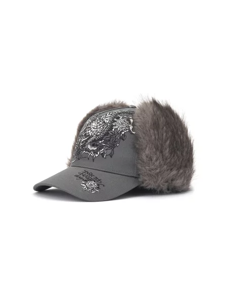 Ed Hardy Șapcă gri / negru alb