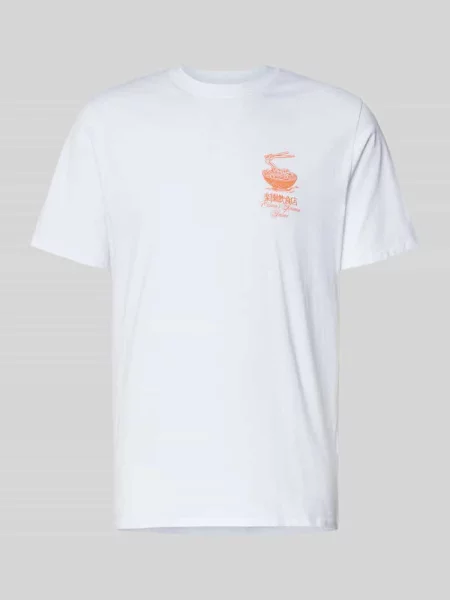 T-shirt z nadrukiem z logo model ‘RAMEN PALACE’ Edwin biała