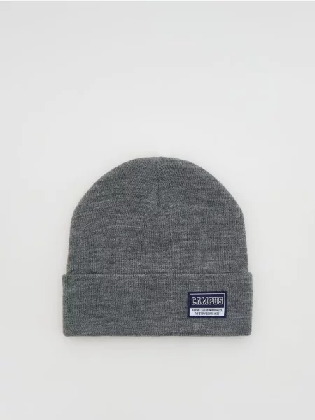 Reserved Șapcă cu emblemă gri-închis gri