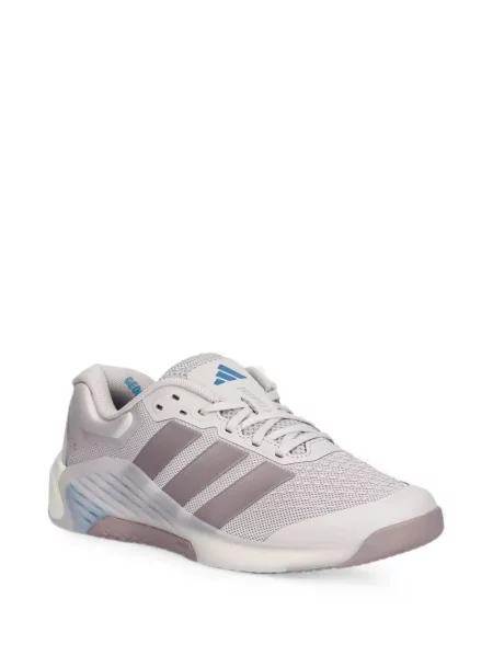 Ριγέ τρέξιμο μπουφάν Adidas με αυτόγραφο καφέ
