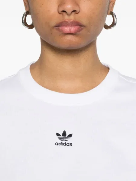 Cropp tricou Adidas cu dungi de costum alb
