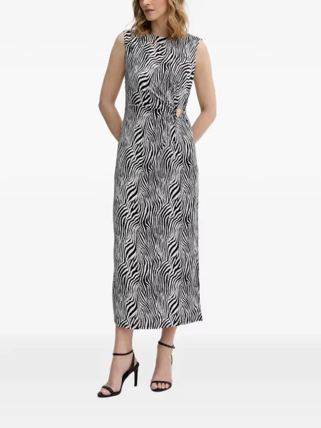 Rochie midi Morgan cu imagine cu model zebră negru