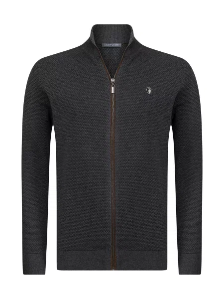 Jacey Quinn Geacă tricotată metalic gri