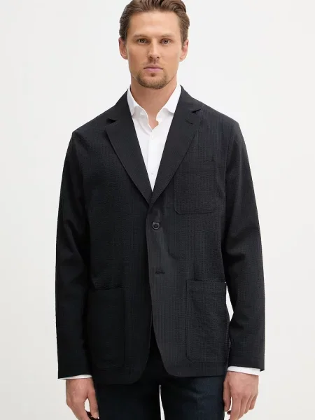 Armani Exchange sacou cu un singur rând de pentru bărbați cu lyocell