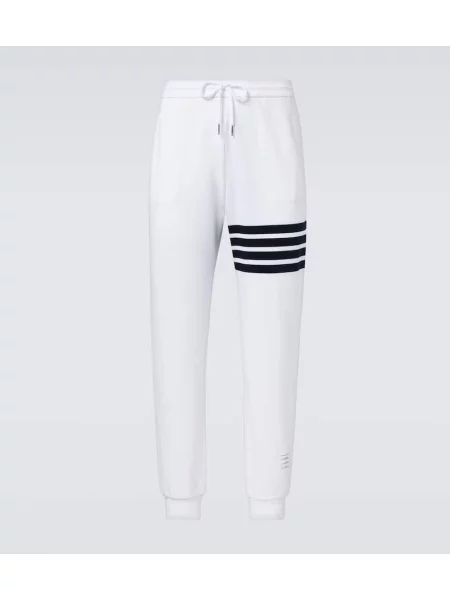 Spodnie dresowe Thom Browne z dżerseju białe