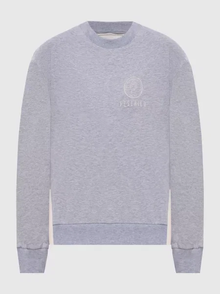 Меланжевий світшот з логотипом Peserico сірий