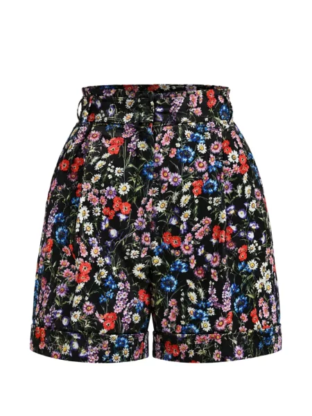 Pantaloni scurți Dolce & Gabbana cu model floral cu imagine negru