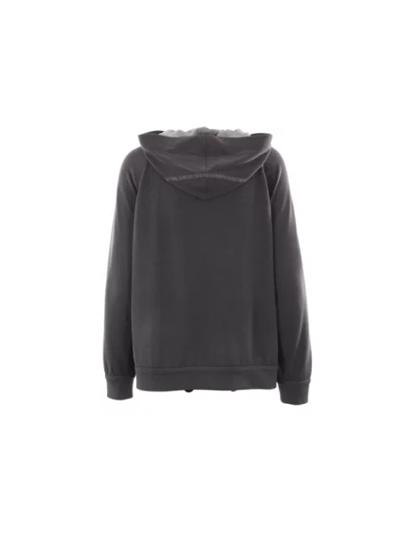 Sweter Brunello Cucinelli z kapturem szary