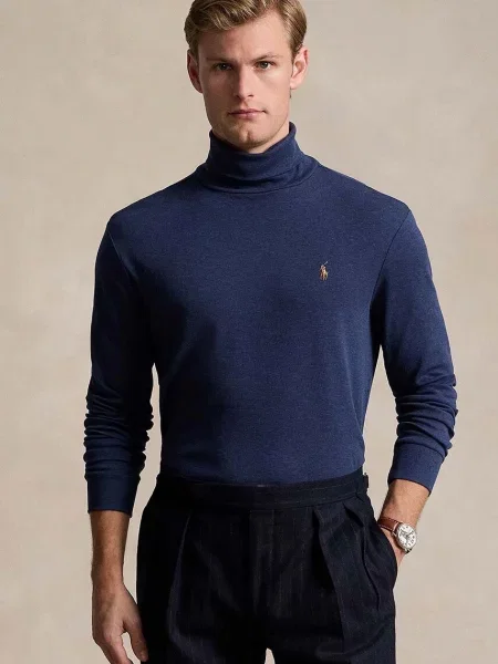 Polo Ralph Lauren Bombažen pulover modra