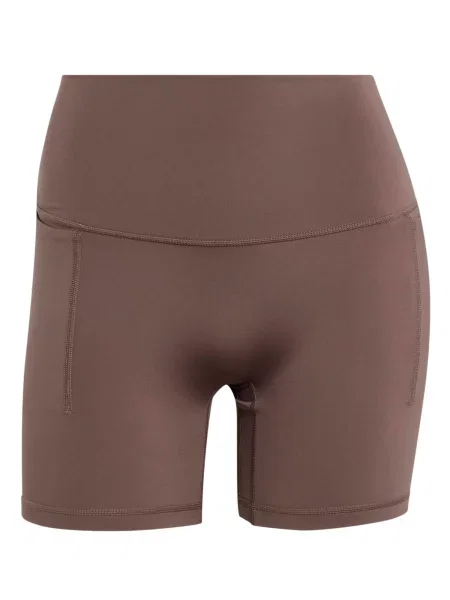 Pantaloni scurți adidas 3 Stripes Studio All Me Booty Short Leggings Earth Strata albastru