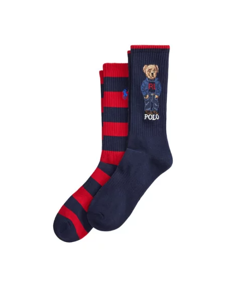Skarpety długie z nadruk polo bear oraz detal z logo Polo Ralph Lauren Underwear